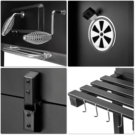 VULCAN kerti szén grill öntöttvas ráccsal