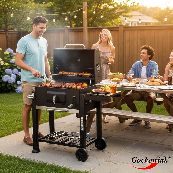 VULCAN kerti szén grill öntöttvas ráccsal