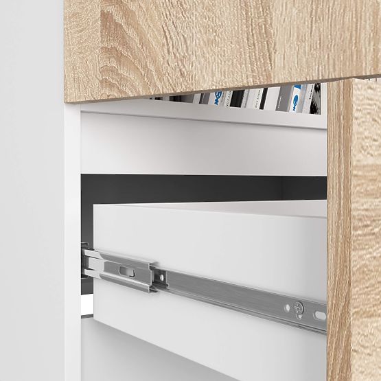 ZÁRT KÖNYVESPOLC R60 2D 1SZ CLP PK FEHÉR / SONOMA