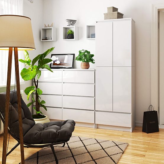 ZÁRT KÖNYVESSZEKRÉNY R60 2D 1SZ CLP PK FEHÉR/ FEHÉR FÉNYES