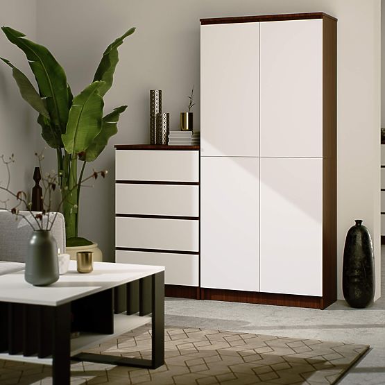 ZÁRT POLC R80 2D 8P CLP VENGE / FEHÉR