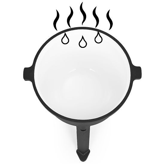 Zománcozott öntöttvas bogrács 8L álló vadász fazék tűzrakóhely grill MultiGarden