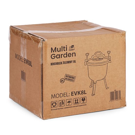 Zománcozott öntöttvas bogrács 8L álló vadász fazék tűzrakóhely grill MultiGarden