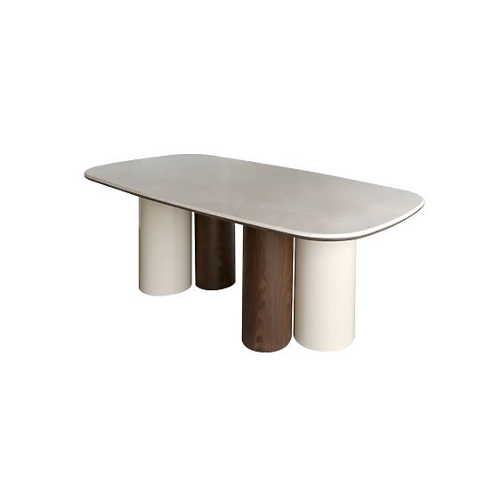 Zorin étkezőasztal 200 cm, világos bézs/márvány