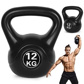 12 kg-os Kettlebell edzéshez, súlyzó, súly, terhelés, fitness ModernHome