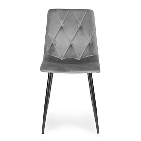 4 darab kárpitozott bársony szék étkezőbe és nappaliba - szürke