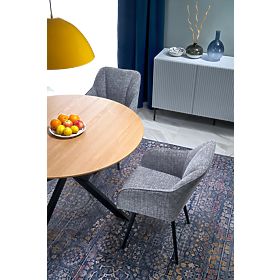 ACORD kinyitható asztal, természetes/fekete (2p=1db), Halmar