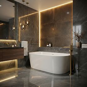 Akril falra szerelhető OLIMPIA kád 150 cm, Rea