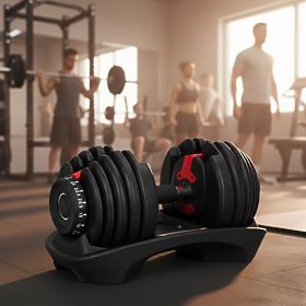 Állítható öntöttvas súlyzó állvánnyal, terhelés 2,5-24 kg ModernHome