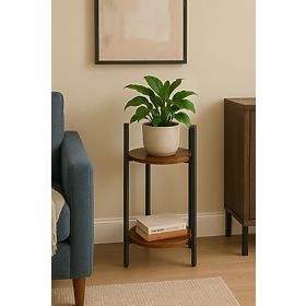 Álló virágtartó állvány dekoráció 2 szintes loft ModernHome