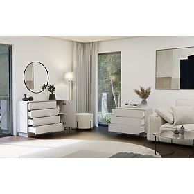 AMBER 1D4S Komód 1 Ajtó 4 Fiók Hálószobába Nappaliba KAŠMÍR Bézs