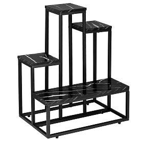 ANTIRES virágtartó állvány fekete márvány