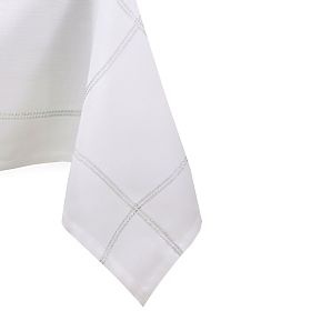 ANTONY fehér sima klasszikus mintás terítő 140x220 ameliahome