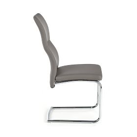 ARCO Krómozott fém szék / öko bőr hamuszín (1p=2db), Halmar