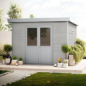 Ardena kerti ház 3x3 m 9 m², sötétszürke, kompozit fa, alumínium, könnyű összeszerelés