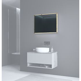 AVIOLA Tükör 80 cm + LED tölgy artisan