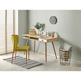 B34 íróasztal - fehér/sonoma tölgy, Halmar