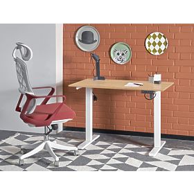 B53 íróasztal magasságállítási funkcióval, artisan tölgy / fehér