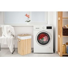 Bambusz szennyeskosár 1 rekeszes természetes