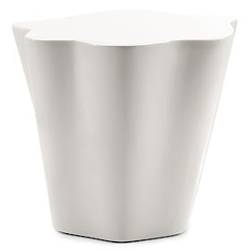 Bow oldalsó asztal 49 cm, szürke-bézs, fényes, lekerekített formák, lectus