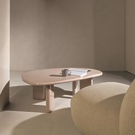 Cameron dohányzóasztal 130 cm, nude, fényes