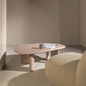 Cameron dohányzóasztal 130 cm, nude, fényes