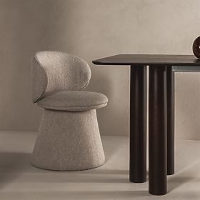 Chamil forgószék bézs-szürke, lekerekített