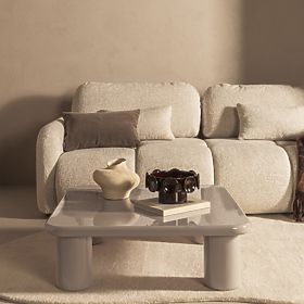 Cherry dohányzóasztal 90 cm, sötét bézs, fényes