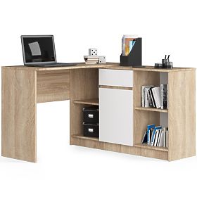 CLP B-17 KOMÓD + ÍRÓASZTAL PK SONOMA / FEHÉR KÉSZLET