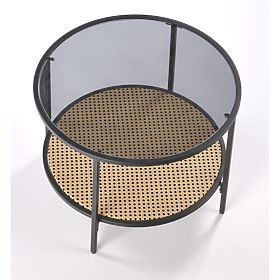 DAKOTA dohányzóasztal füstös / természetes (1p=1db), Halmar