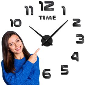 DIY NEPRI 65 - 130 cm-es fali óra - fekete 3D