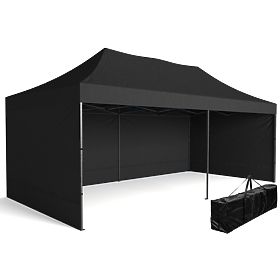 Expressz kereskedelmi pavilon - 3x6 m - fekete, Bauerkraft