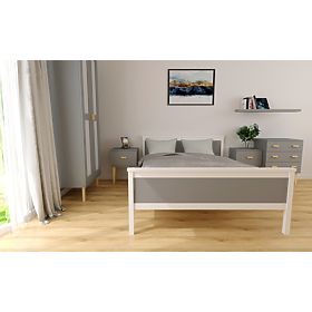 Fa ágy Ikar 200 x 120 cm - szürke-fehér
