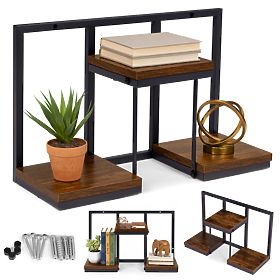 Fali virágtartó függő polc virágoknak dekoráció 3 szintes loft ModernHome