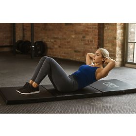 Fekete tornaszőnyeg fitneszhez 182x60cm