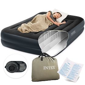 Felfújható matrac ágy 203x152 cm beépített pumpával + táska INTEX 64124, INTEX