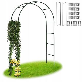 Fém pergola ív fekete 240 cm