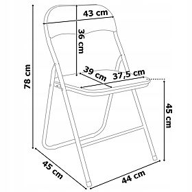 FETA BLACK 180 cm-es catering készlet + 6 BASICO szék