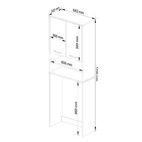 FIN FÜRDŐSZOBAI POLC MOSÓGÉP SONOMA FÖLÉ 2D