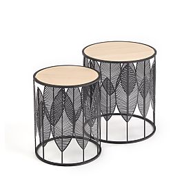 FOLLA 2 pados padkészlet fekete / természetes (1p=1db)