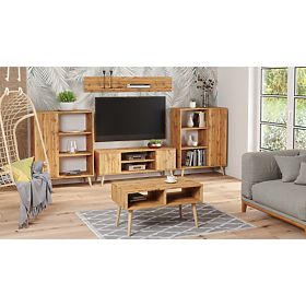 Fondi szekrény arany craft tölgy, skandináv