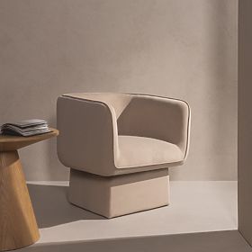 Forgószék One világos bézs, velúr, lectus