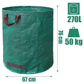 FORKIS nagy erős kerti zsák 270L