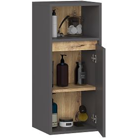 FÜGGŐ FÜRDŐSZOBAI SZEKRÉNY VAMI W35 1D 1W GRAFIT SZÜRKE / ARTISAN TÖLGY