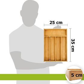 GAEL bambusz evőeszköz rendező