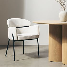 Granda étkezőszék, ekrü/fekete lábak, lectus