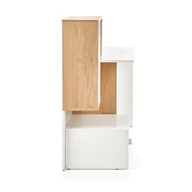 GROSSO íróasztal - arany tölgy / fehér, Halmar