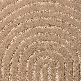 Isla téglalap alakú szőnyeg, ívek, tuftált, gyapjú, sötét bézs, Szőnyeg mérete: 190x290