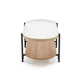 KAMALA dohányzóasztal, természetes/fekete (1p=1db), Halmar