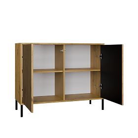 KAMARO 2D SLIM ARTISAN TÖLGY Bordázott Előlapos Komód